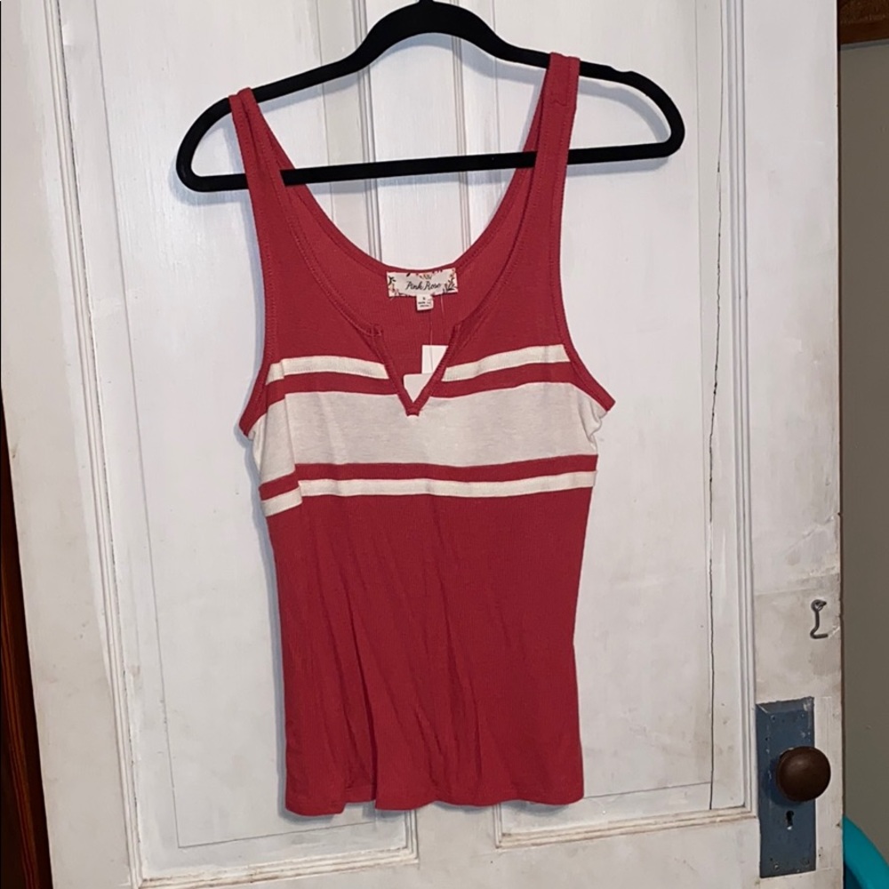 Pink striped tank